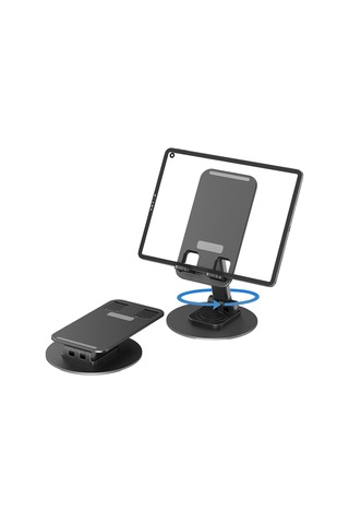 Ayarlanabilir Katlanabilir Masaüstü Telefon Standı, 360 Döner, Evrensel Uyumlu 4-8 İnç Telefon Ve 13 İnch Kadar Tablet Tutucu, Alüminyum Metal Tabanlı, Kaymaz Ve Taşınabilir 33 Cm Uzunluk Diğer