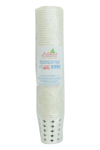 Lokmanavm Karton Bardak 7 Oz Kullan At Çay Kahve Sıcak Kağıt Otomat Bardağı 50 Li 1 Paket Sku: Smgstk11f79332ff Açık-ahşap