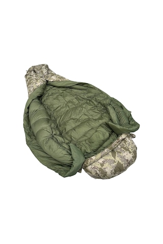 Bushlove Snag Military -44c 800 Fill Kamuflaj Kaz Tüyü Ultralight Uyku Tulumu Kolları Çıkabilir bushlovekaztüyümilitary Çok Renkli