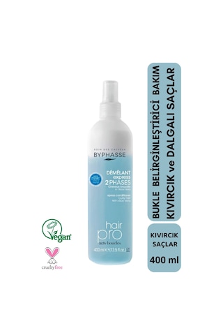 Byphasse Bukleli Saçlara Özel Çift Fazlı Vegan Sıvı Saç Kremi 400 ML