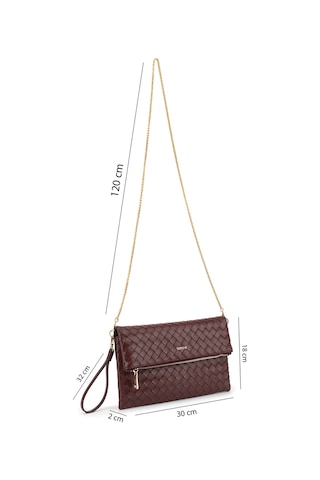 Tamer Tanca Kadın Suni Deri Bordo Clutch Çanta 921 7482-b Bn Cnt Sk26-27 Bordo Orgu