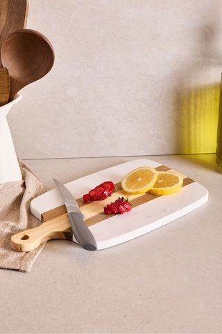 Geate Mermer Akasya Kesme Tahtası 34x18 Cm Kahverengı Diğer