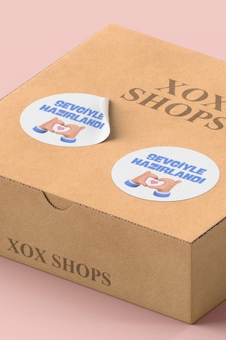 Sevgiyle Hazırlandı Kalp Eller Sticker 3x3cm St2270 Çok Renkli
