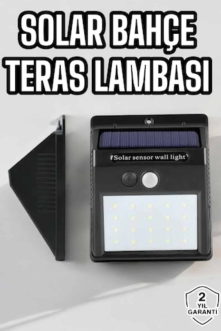 Güneş Enerjili Bahçe Lambası Solar Gece Aydınlatma Sensörlü Lamba 62434934