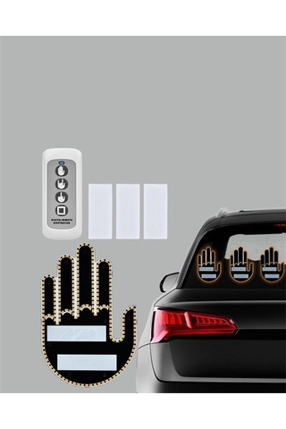 Kablosuz Kumandalı Led Jest Işığı - 3 Modlu Araba Arkası Mesaj Işığı, 203 Led İle Yüksek Parlaklık Çok Renkli