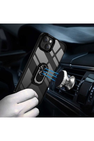 Apple Uyumlu iPhone 14 Kılıf Zore Mola Kapak Siyah