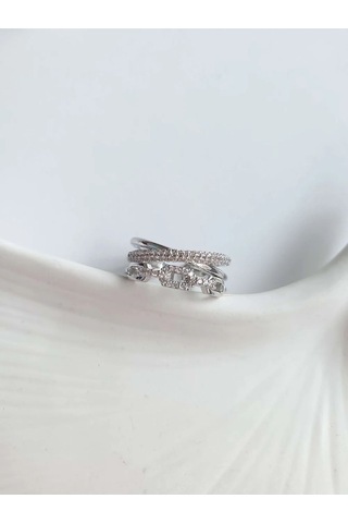 Vip Silver Ayarlanabilir Zincir Yüzük Sevgiliye Hediye Gümüş