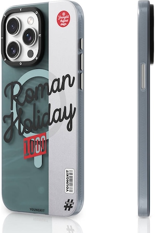 Apple Uyumlu iPhone 15 Pro Max Kılıf Magsafe Şarj Özellikli Youngkit Motorcycle Legend Serisi Kapak Yeşil Yeşil