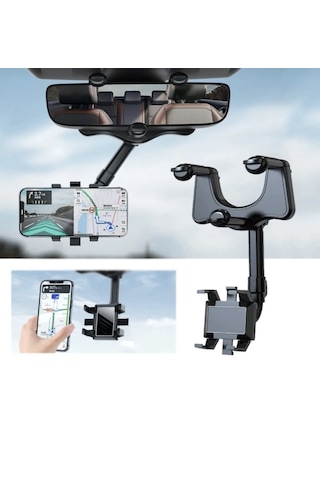 Point Dikiz Aynası Telefon Tutucu Ayarlanabilir Teleskopik Model Marka Siyah