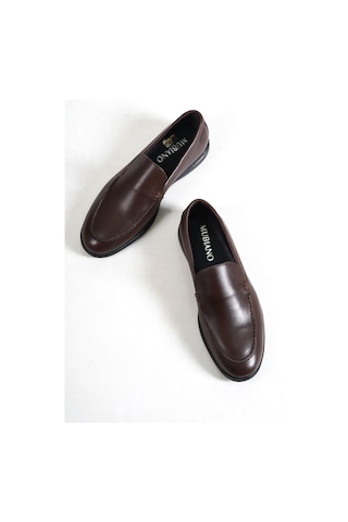 Mubiano Hakiki Deri 22103d-k Kahve İnce Taban Erkek Loafer Kahve