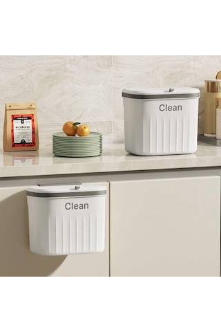 Mutfak Atık Depolama Duvara Monte Ev Tipi Banyo Tuvalet Kapaklı Mutfak Atık Depolama İçin Beyaz