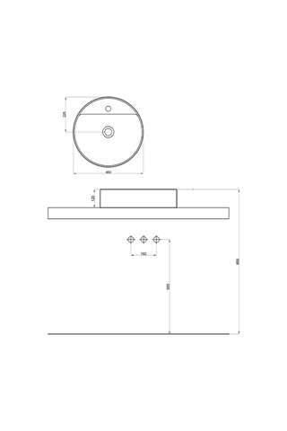 Boheme Tezg.üstü Lavabolar Zunıh Batarya Delıklı Lavabo Beyaz Beyaz