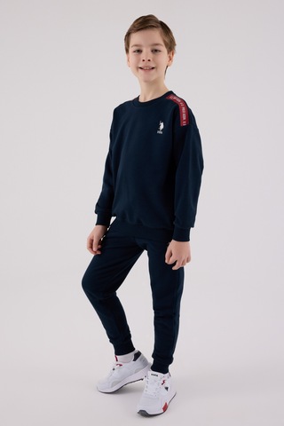 U.S. Polo Assn. Lisanslı Erkek Çocuk Alt Üst 2 Parça Eşofman Takımı Us2202 Lacivert