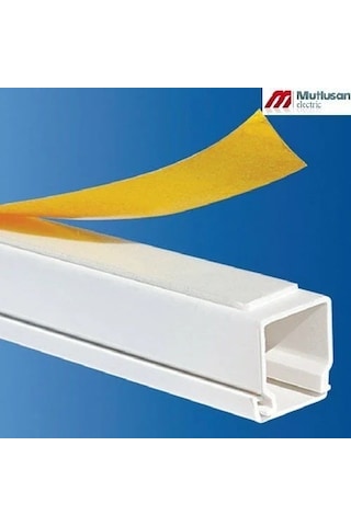 2m Kendinden Yapışkanlı 16x16mm Kablo Kanalı Kolay Montaj Temiz Görünüm Pvc Kablo Gizleyici