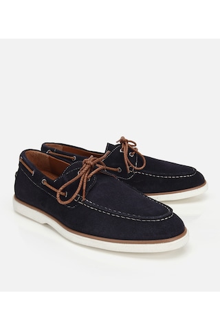Hotiç Erkek Süet Deri Lacivert Bağcık Detaylı Günlük Loafer 02ayh322730a680 02ayh322730a680