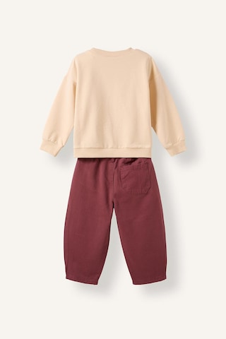 Defacto Araba Baskılı Sweatshirt Üst Geniş Pantolon Alt 2li Takım Erkek Bebek I1946a526auer119 Ekru-er119