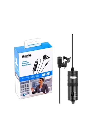 Moveevo Boya By-m1 Omnidireksiyonel Kondenser Lavalier Mikrofonu - 6m Kablolu, Akıllı Telefon/dslr Uyumlu, Düşük Gürültü, Profesyonel Kayıt