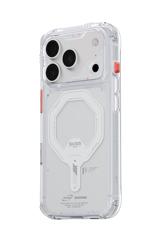 Apple iPhone Uyumlu 18 Pro Max Kılıf M-safe Özellikli Şeffaf Airbagli Skinarma Saido Mag-charge Kapak Şeffaf