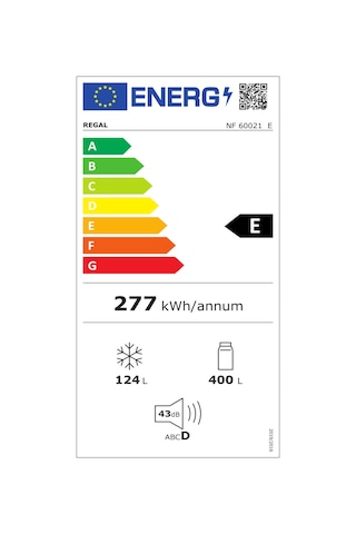 Regal NF 60021 E 523 LT No-Frost Kombi Tipi Buzdolabı
