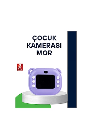Anında Baskı Özellikli Çocuk Kamerası - Lisinya Mor
