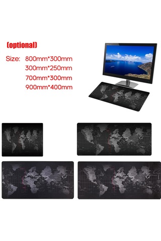 90 40cm Mouse Pad Masa Mat Pc Dizüstü İçin Ekstra Büyük Yumuşak,siyah