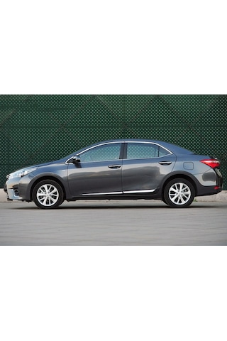 Toyota Corolla Uyumlu 2013-2018 Cam Çıtası Nikelaj Tam Set