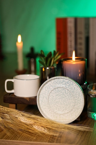 Heda Porselen Kumsal Porselen Çay Takımı 4 Parça 2 Kişilik