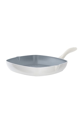 Madame Coco Nano Seramik Izgara Tava - Beyaz/antrasit - 28 Cm Çok Renkli