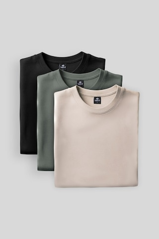 Standart Fit Basic O Yaka 3lü Paket Siyah-bej-çağla Erkek Sweatshirt 88053 Siyah-bej-çağla