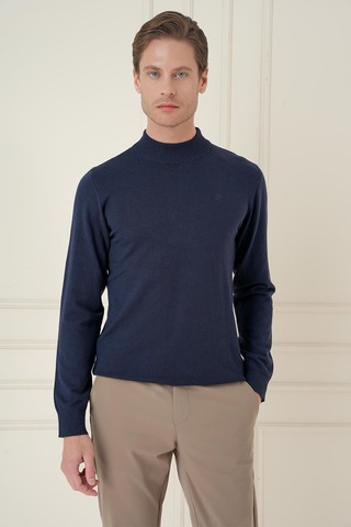 Efor Tr 876 Slim Fit Lacivert Klasik Triko Lacivert