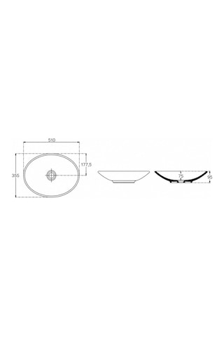 Isvea Sistema Y Tezgah Üstü Çanak Lavabo 51 Cm, Batarya Deliksiz Beyaz 10sy65051