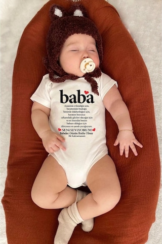 Bebeqon Babalar Günü Için Bebek Zıbını Bbqnz006 Ekru