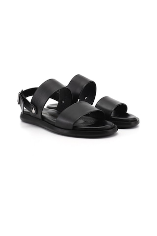 Gönderi(R) Gönderi R Erkek Siyah Tokalı Hakiki Deri Comfort Sandalet Dyma83242829