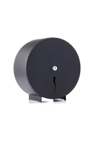ARGESAN-Paslanmaz Çelik Jumbo Tuvalet Kağıtlığı MINI Q22 cm-SİYAH