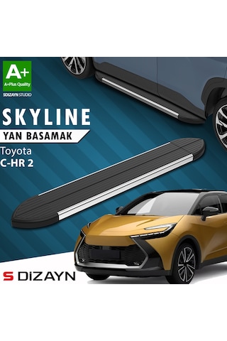 S-dizayn Toyota C-hr 2 Skyline Krom Yan Basamak 173 Cm 2023 Üzeri A+ Kalite