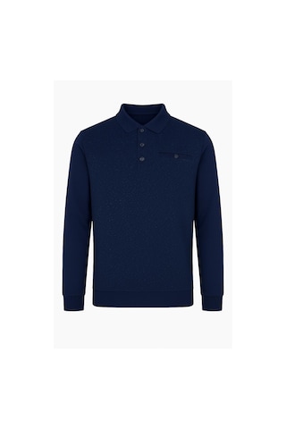 Ercan Regular Fit Polo Yaka Selanik Kazak - 7460 Lacivert
