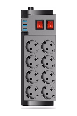 8'li Priz 4000watt Akım Korumalı Uzatma Kablosu / 2 Metre / 16a / Diğer