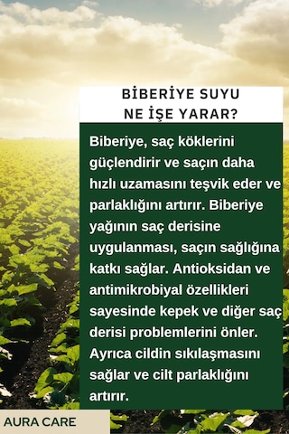 Aura Care Saç Dökülme Karşıtı ve Uzatma Etkili Biberiye Suyu 100 ML