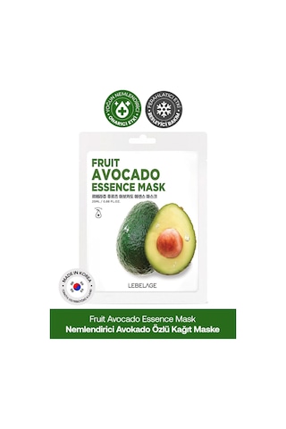 Lebelage Avokado İçeren Nemlendirici Kağıt Maske Lebelage Fruit Avocado Mask