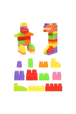 Play Blox Yapı Oyuncakları 56 Parça Çantalı Parlak Renkler Mega Blok Seti 2892