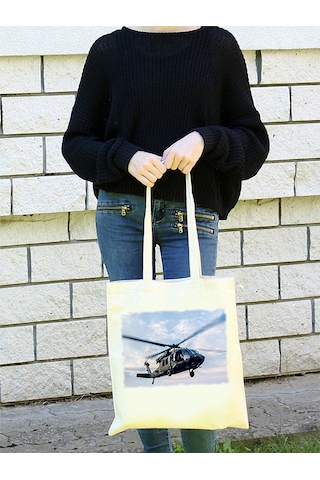 Anahtarlık Sepeti Bez Çanta - UH 60 Helikopter