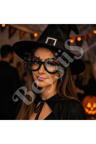 Beysüs Cadılar Bayramı Halloween Gözlük Örümcek Desenli Tüm Yaşlar