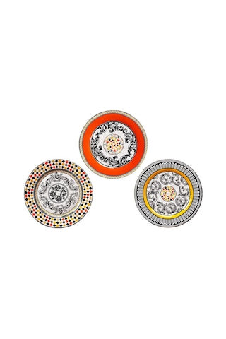 Lucky Art Margery Bone Porselen Barok Desenli 6 Lı Tabak Seti 27 Cm Lyhd 538