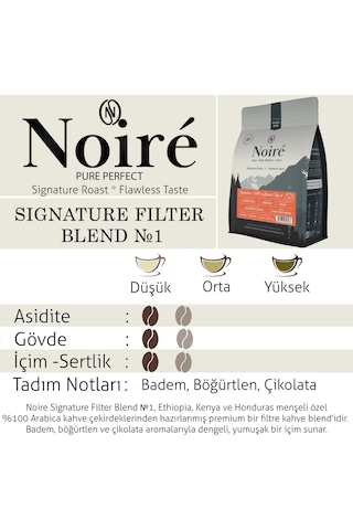 Noire 3'lü Filtre Kahve Tanışma Seti - Premium %100 Arabica Öğütülmüş Ve Çekirdek Taze Kavrulmuş Yöresel Kahve Çekirdek Kahve
