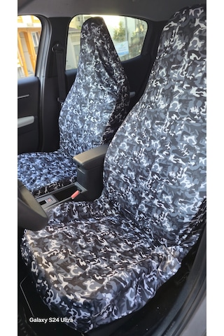 Kamuflaj 3d Baskı Otomobil Servis Kılıfı Ön Ve Arka 4parça Takım 1.kalite Likrali Penye Yıka 1 Takım