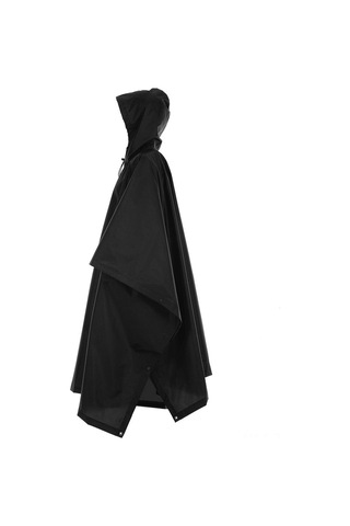 Tenfowee Siyah Dışarıda Kullanım Triplo Fonksiyonlu Mont, Çadır Battaniye, Piknik Battaniyesi Olarak Kullanılabilir, Kamp, Dağcılık İçin Uygun, 210t Poliester, 220x145cm Siyah