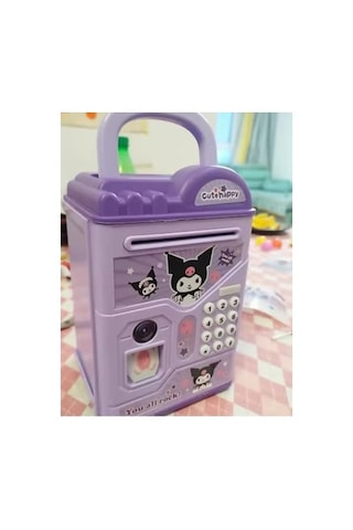 Kuromi Elektronik Atm Kumbara, Şifreli Ve Parmak İzi Korumalı, Müzikli, Mor
