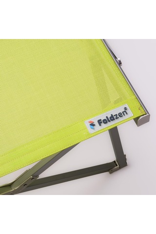 Foldzen Katlanabilir Şezlong 5 Kademe Ayarlı, Uv Korumalı Kumaş, Hafif Ve Taşınabilir, 120 Kg Taşıma Kapasiteli, Alüminyum Gövdeli Plaj-bahçe-havuz Şezlongu Neon Yeşil/lacivert Neon Yeşil Açık Bej