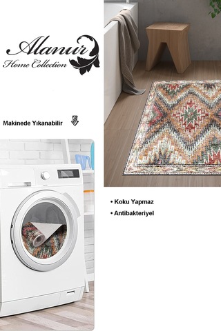 Dekoreko Kaymaz Taban Djt Banyo Halısı Trend Iskandinav F5003 Renkli