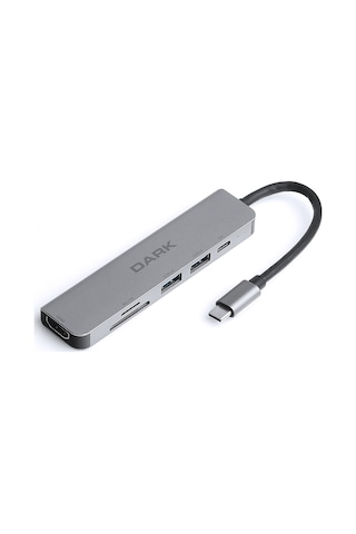 Dark USB 3.1 Type-C 6 in 1 HDMI / TF SD Kart Okuyucu / USB 3.0
